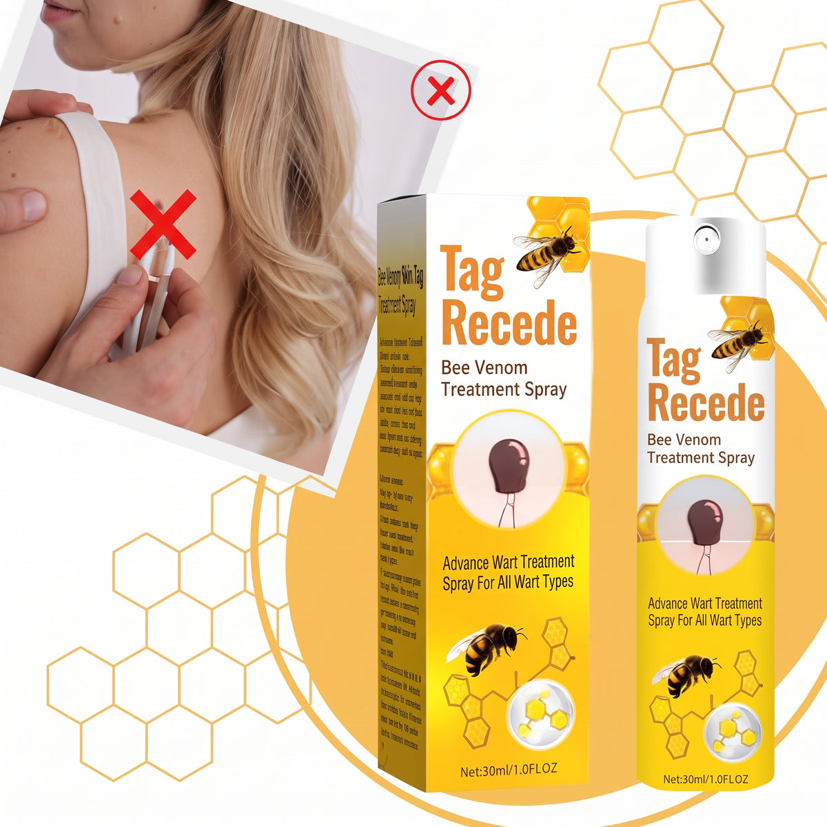 Spray TagRecede™ para el Cuidado Localizado de la Piel